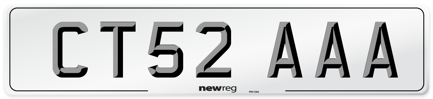 CT52 AAA Number Plate from New Reg